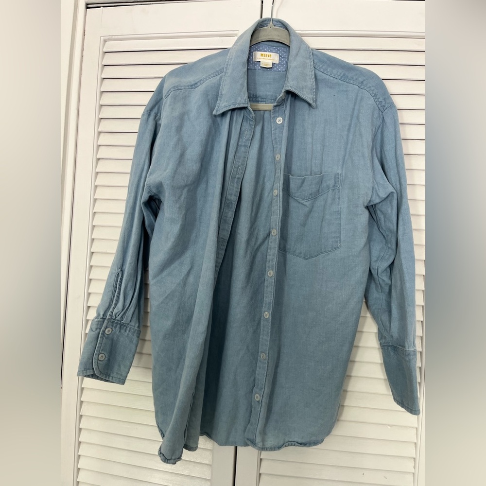 Anthropologie Maeve Chambray shirt